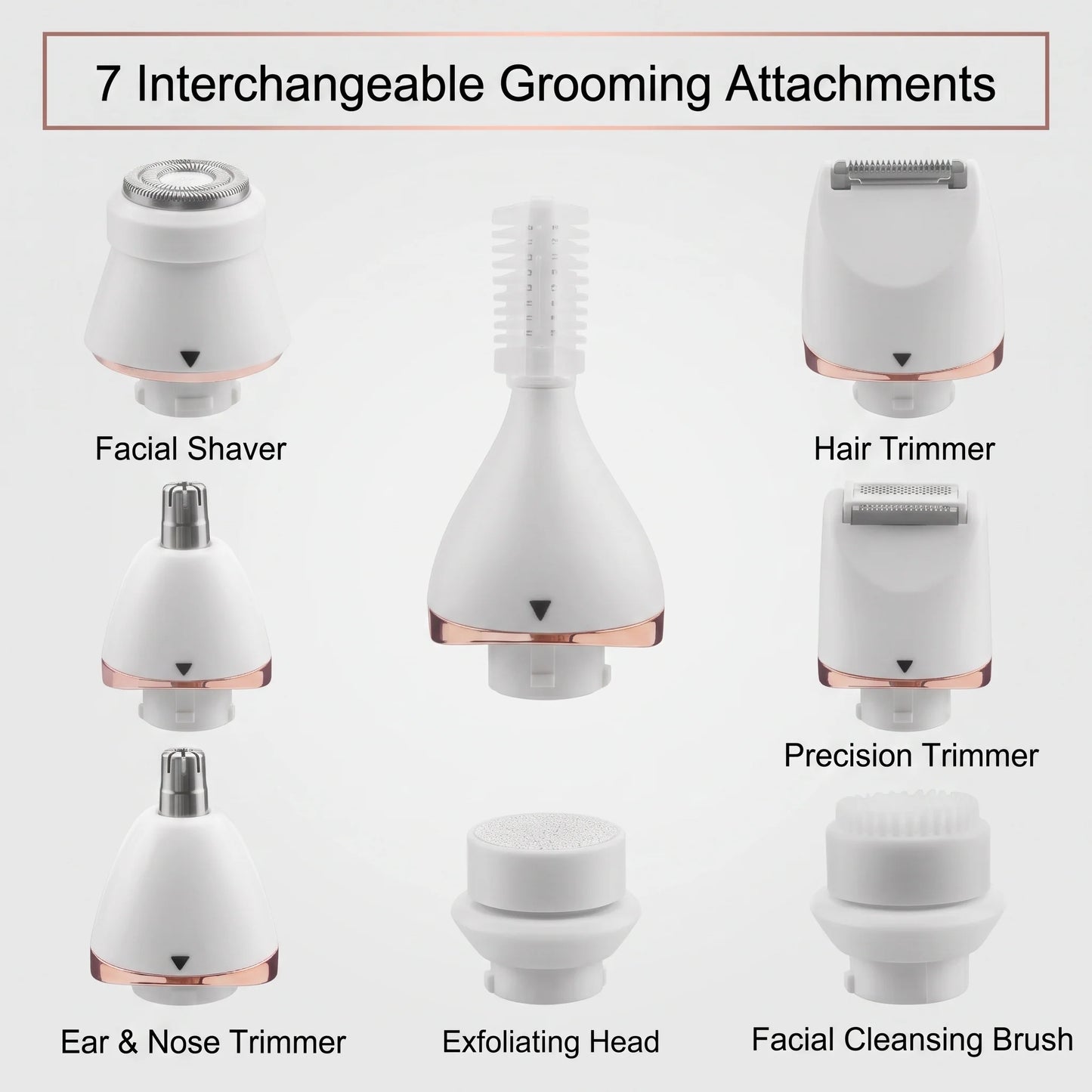 Electric Body Groomer 7-in-1 Rechargeable & Cordless