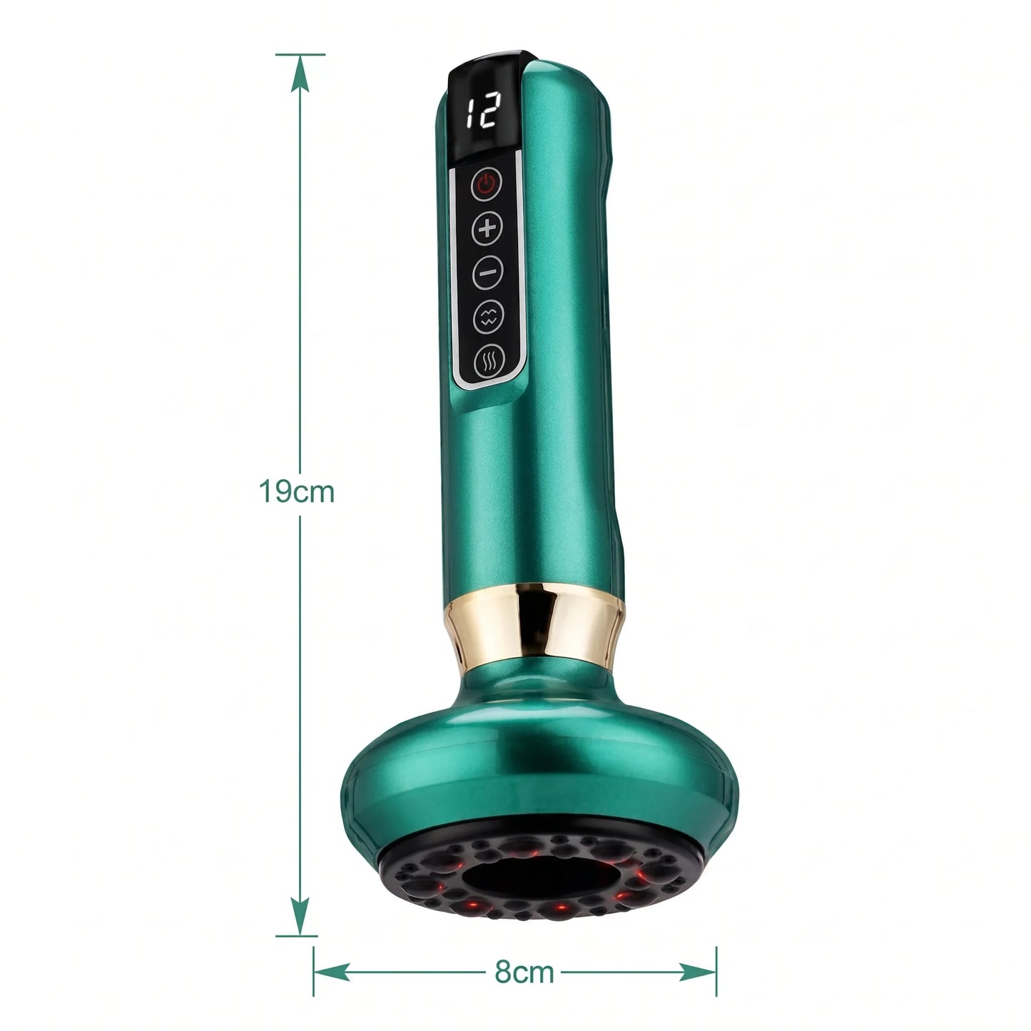 Electric Cupping Massager Cordless Heated Adjustable Suction