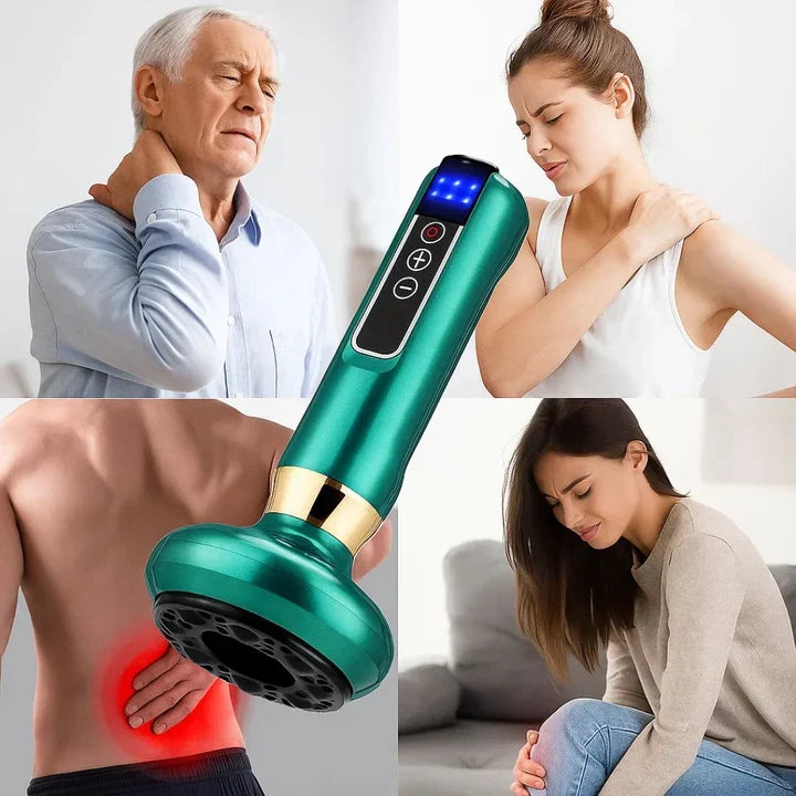 Electric Cupping Massager Cordless Heated Adjustable Suction