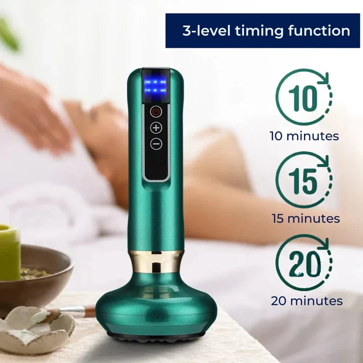 Electric Cupping Massager Cordless Heated Adjustable Suction