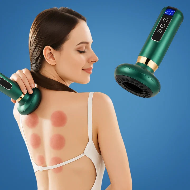 Electric Cupping Massager Cordless Heated Adjustable Suction