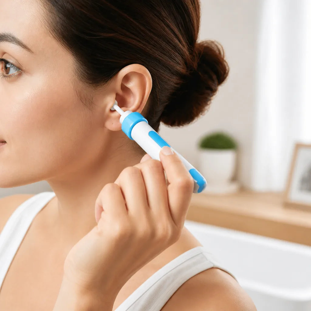 Electric Ear Cleaner Vibration & Vacuum BPA-Free Silicone Tip