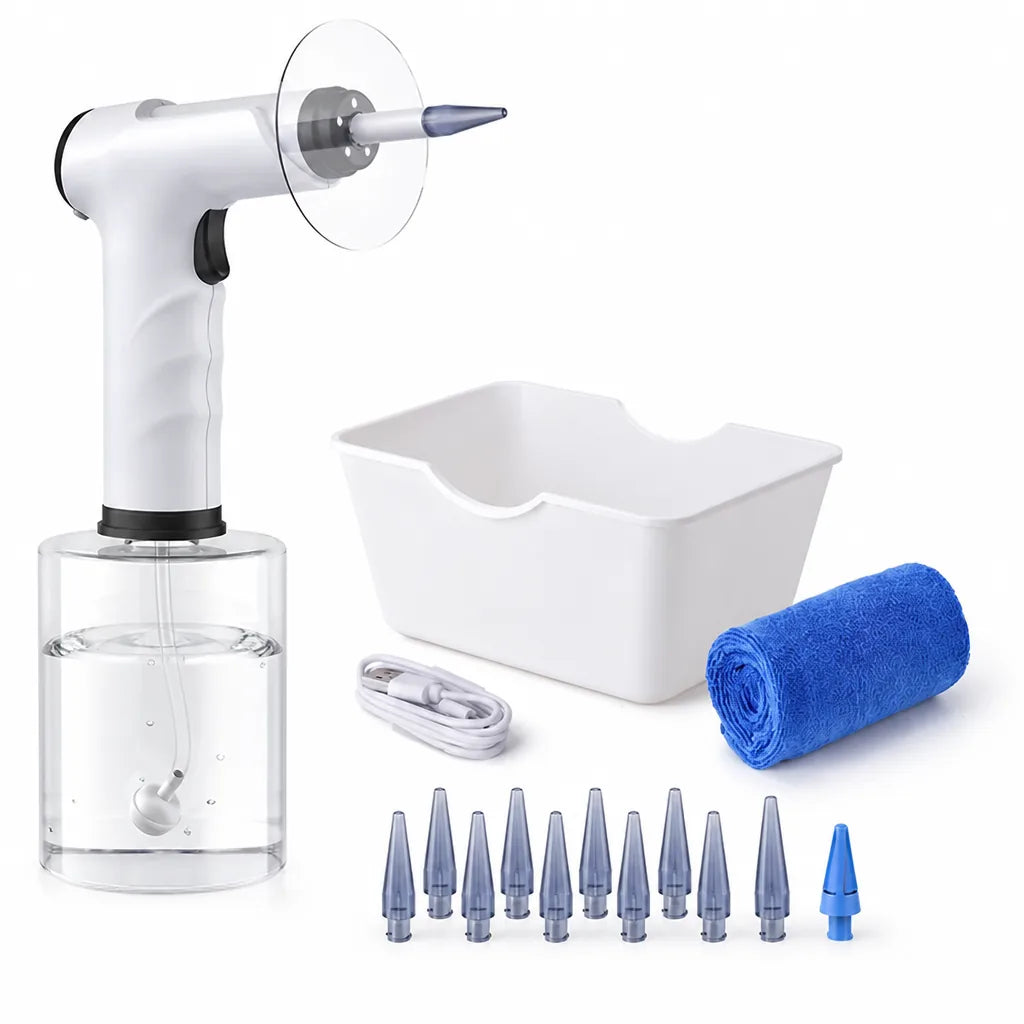 Electric Ear Rinse Kit Adjustable Water Jet Disposable Nozzles