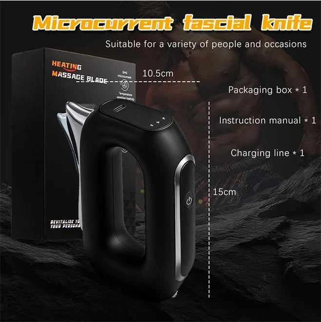 Electric Fascia Scraper Heated Vibration USB Rechargeable