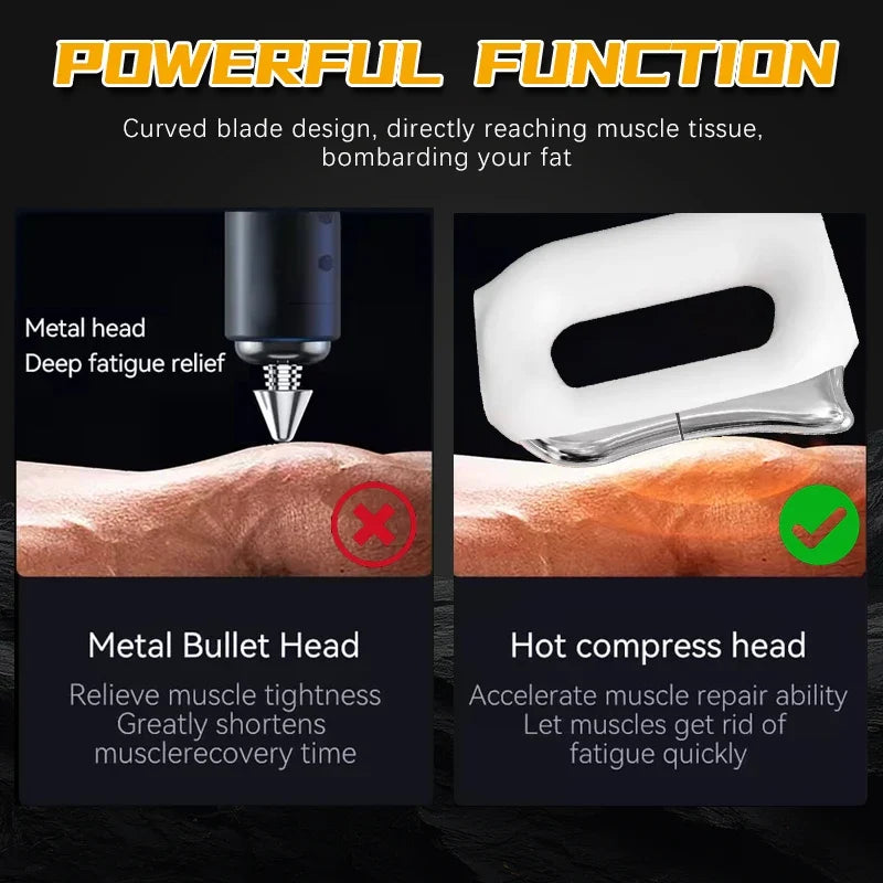 Electric Fascia Scraper Heated Vibration USB Rechargeable