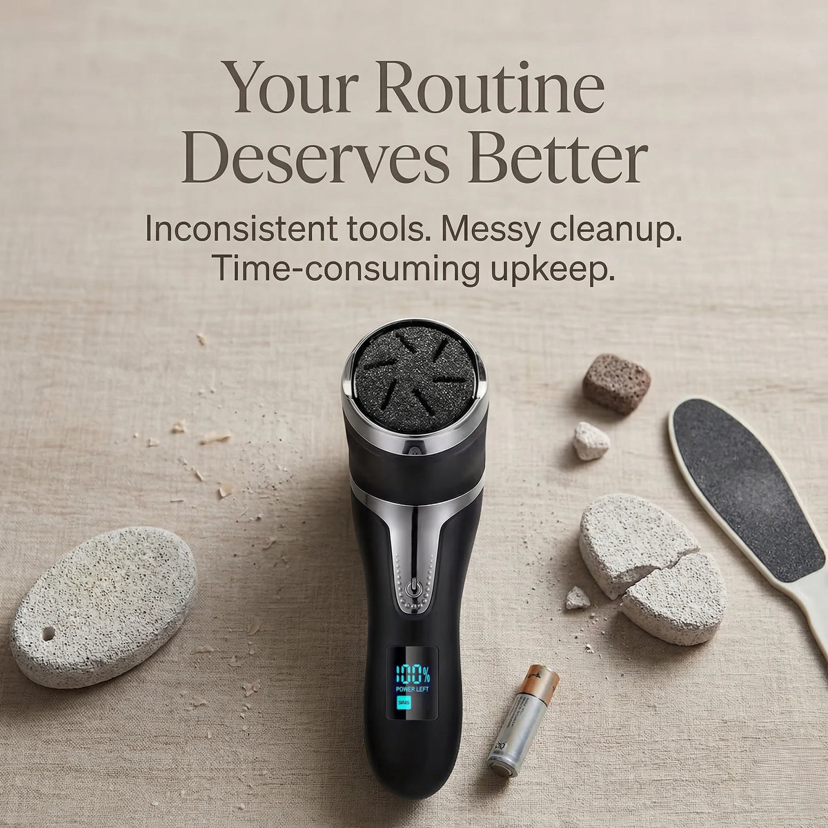 Electric Foot File Rechargeable Dust Collection Callus Removal