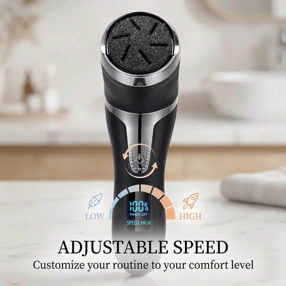 Electric Foot File Rechargeable Dust Collection Callus Removal