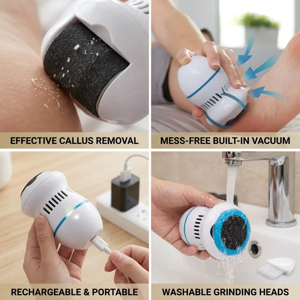 Electric Foot Grinder Rechargeable Multi-Speed Washable Heads