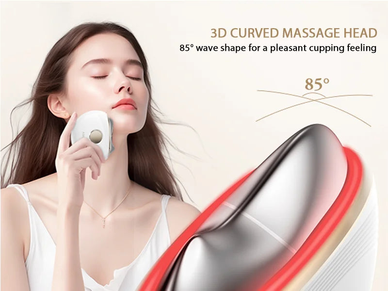 Electric Gua Sha Massager EMS Microcurrent 3-Color LED Hot/Cold