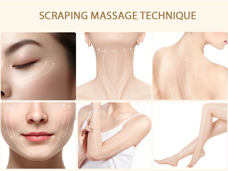 Electric Gua Sha Massager EMS Microcurrent 3-Color LED Hot/Cold