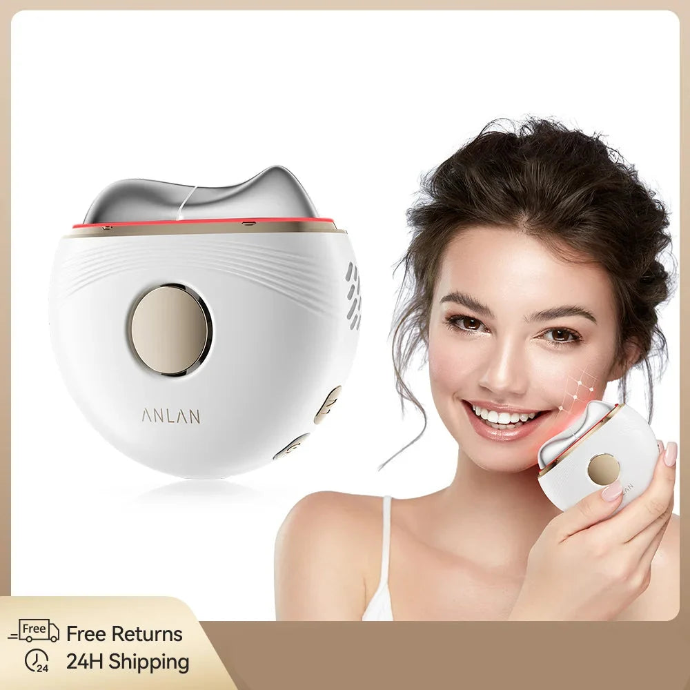 Electric Gua Sha Massager EMS Microcurrent 3-Color LED Hot/Cold