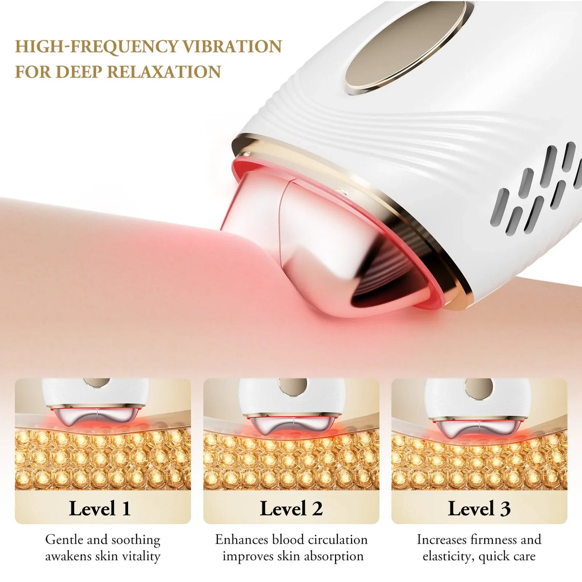 Electric Gua Sha Massager EMS Microcurrent 3-Color LED Hot/Cold
