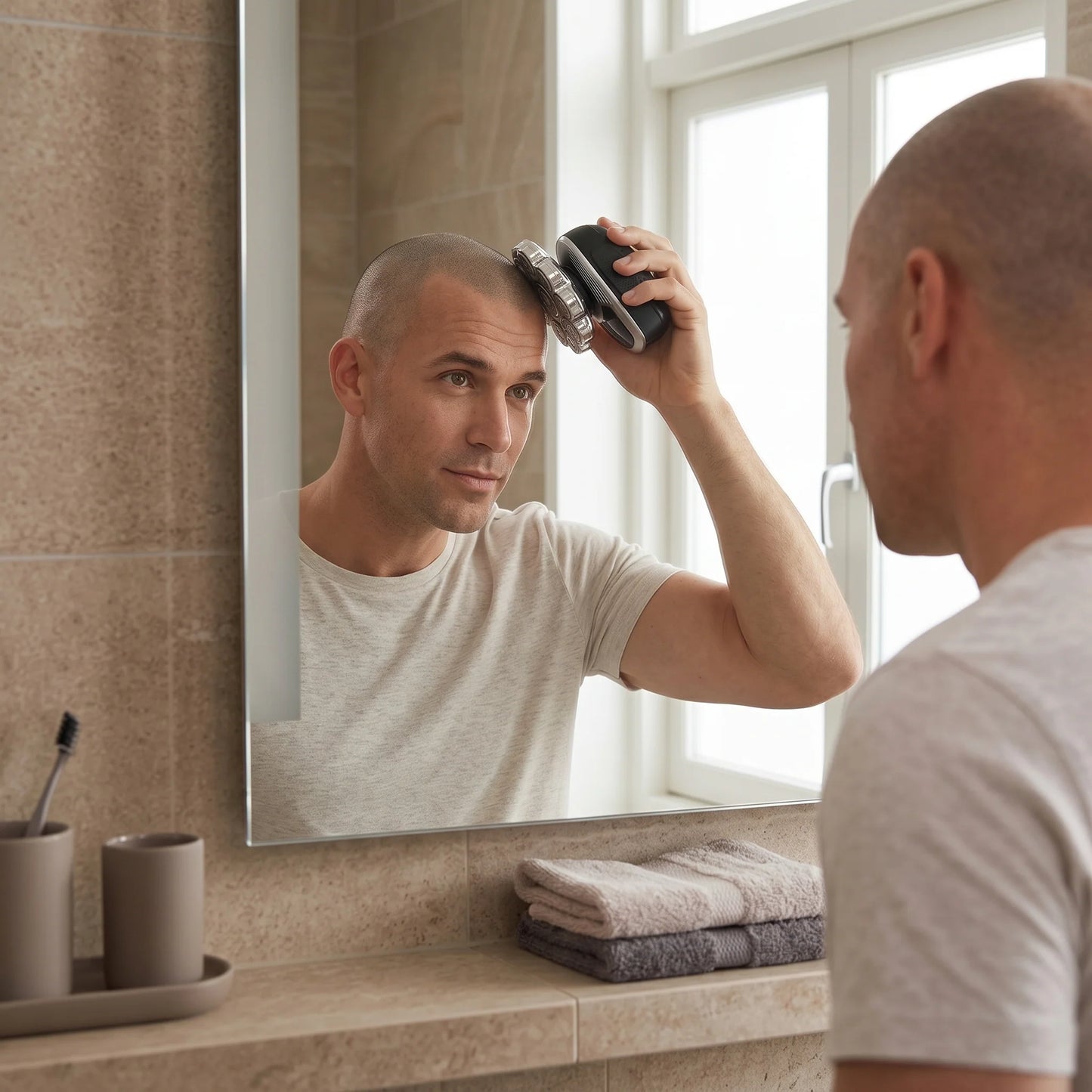 Electric Head Shaver 9-Head Rotary 5-in-1 Wet & Dry