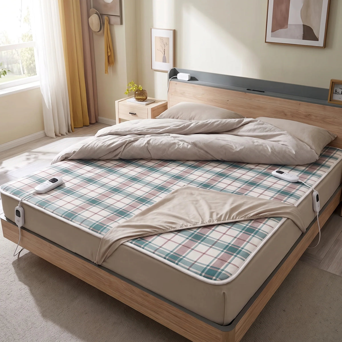 Electric Heated Underblanket Soft Fleece Two Heat Settings