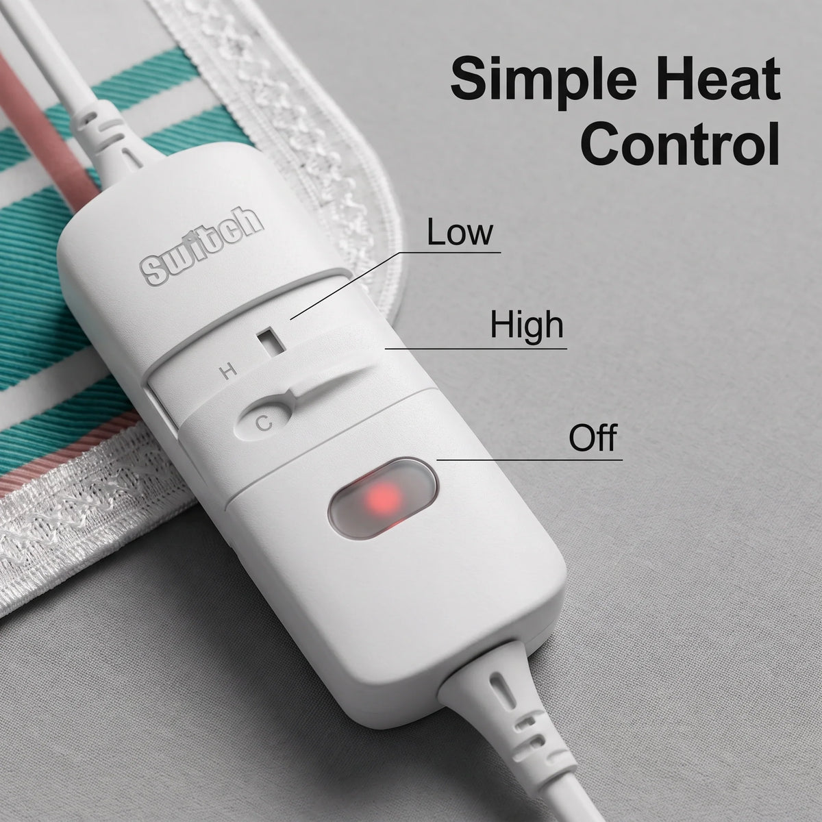 Electric Heated Underblanket Soft Fleece Two Heat Settings