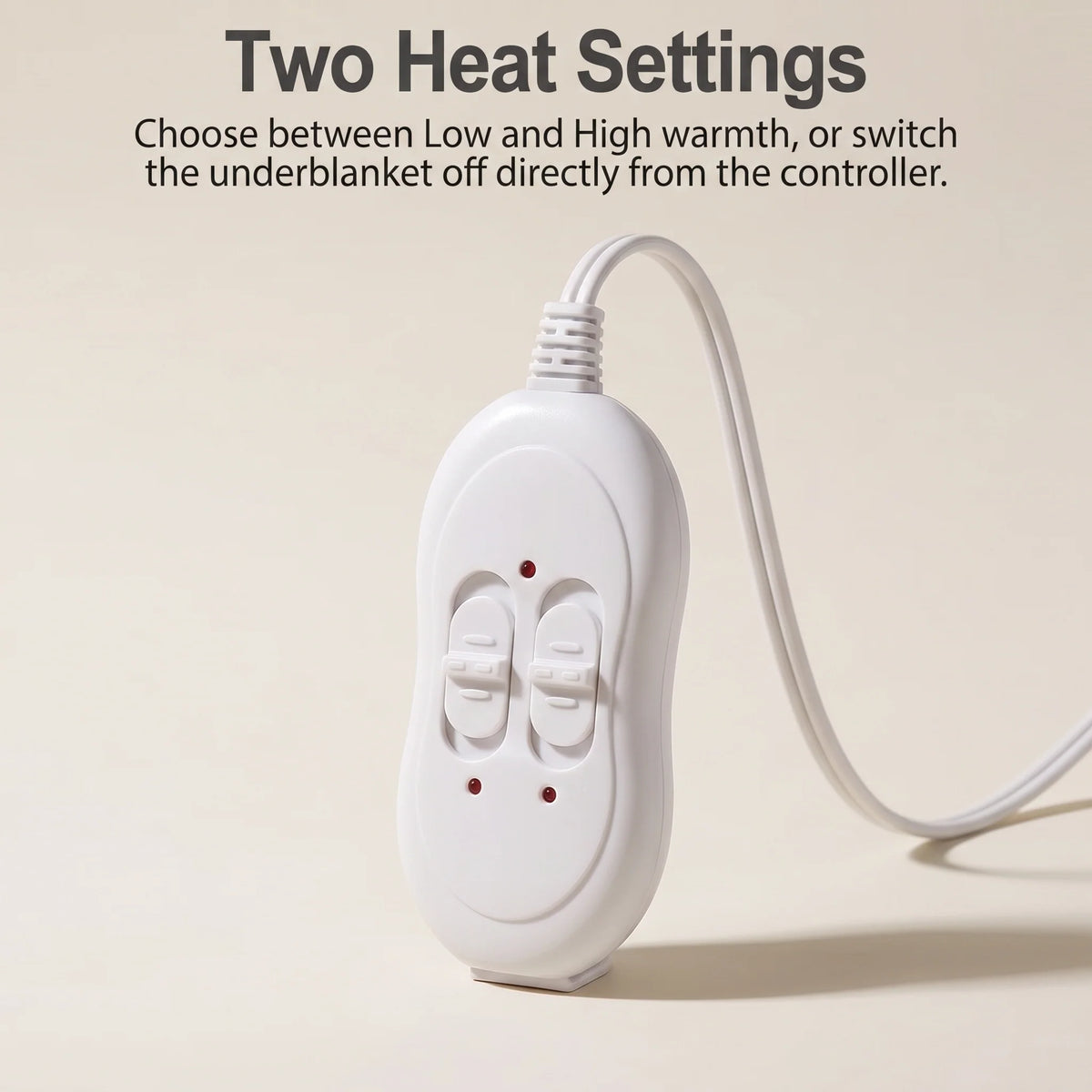 Electric Heated Underblanket Soft Fleece Two Heat Settings