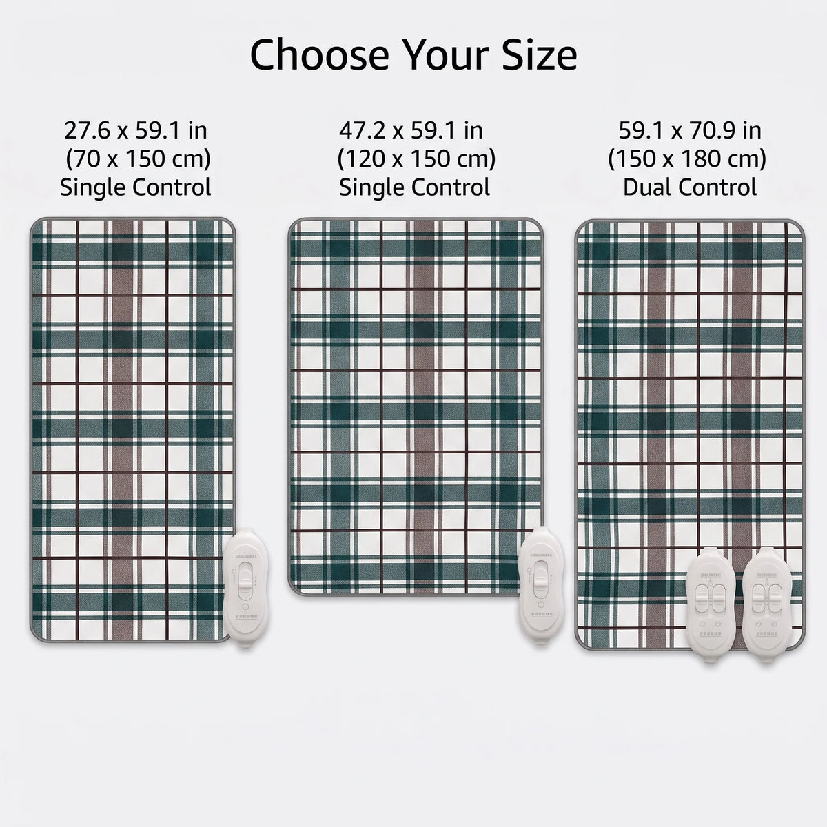 Electric Heated Underblanket Soft Fleece Two Heat Settings