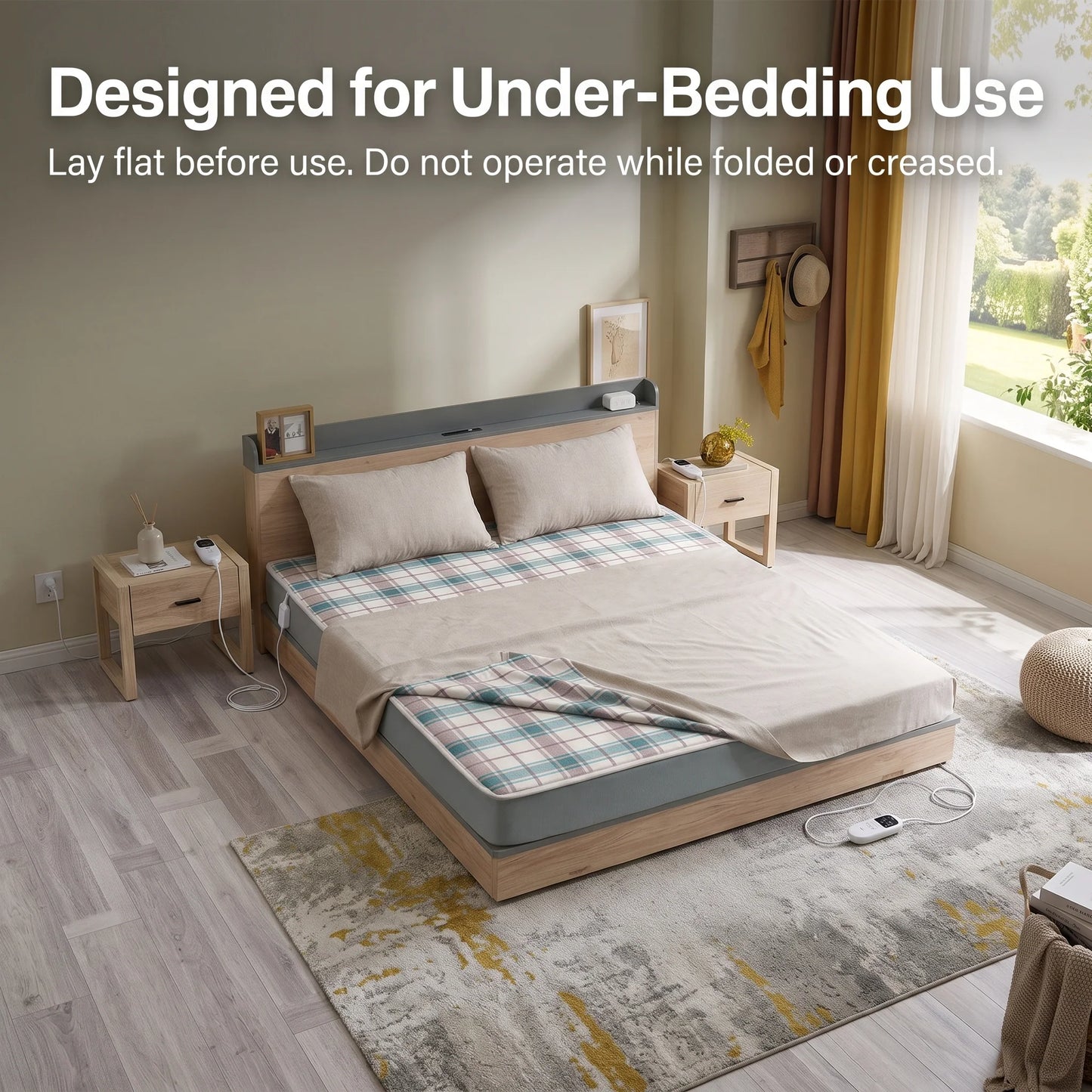 Electric Heated Underblanket Soft Fleece Two Heat Settings