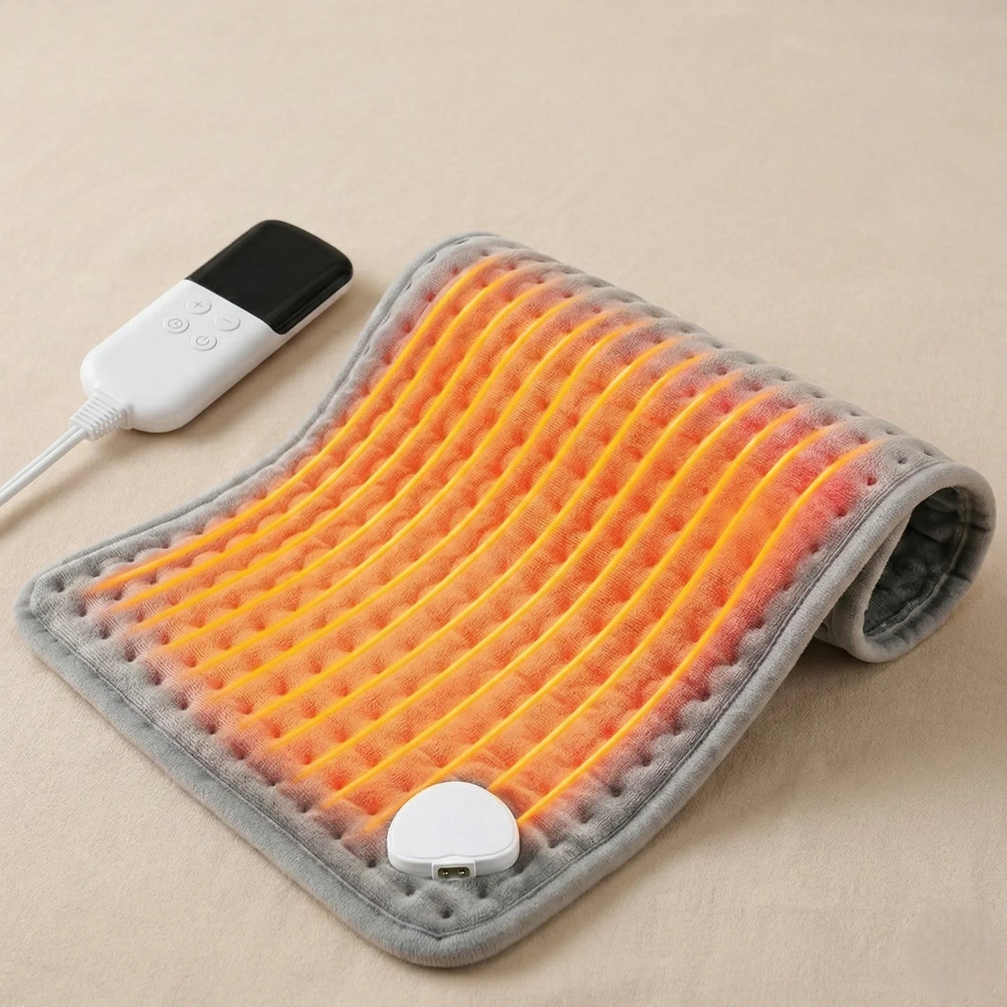 Electric Heating Pad Plush Washable Cover Adjustable Heat