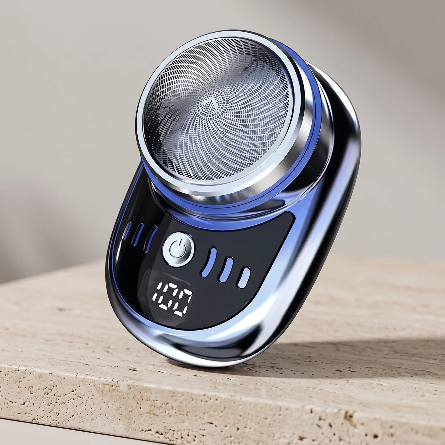 Electric Rotary Shaver Flexible Mesh Head Digital Display