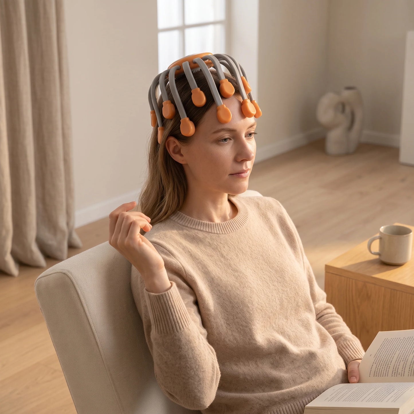 Electric Scalp Massager 24-Point 5 Vibration Modes Cord-Free