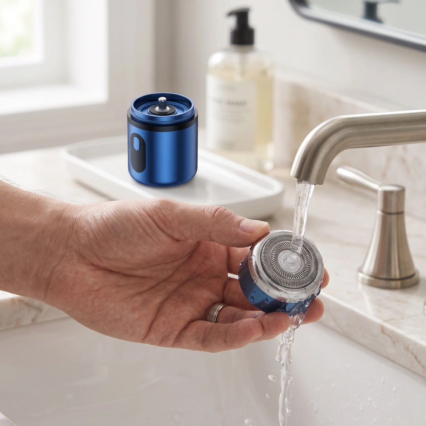 Electric Shaver Compact Three-Head LED Battery Display