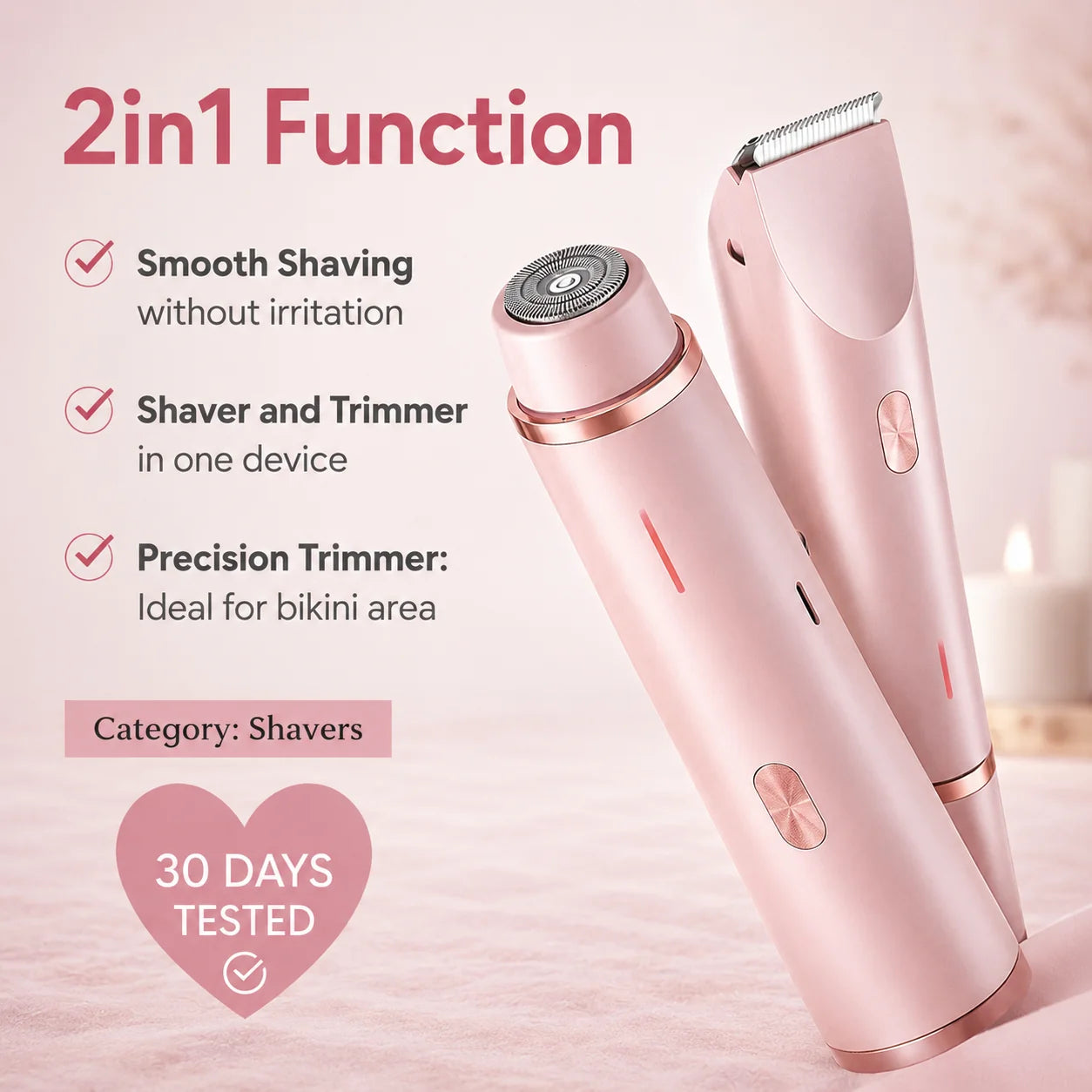 Electric Shaver Gentle Waterproof USB-C Rechargeable
