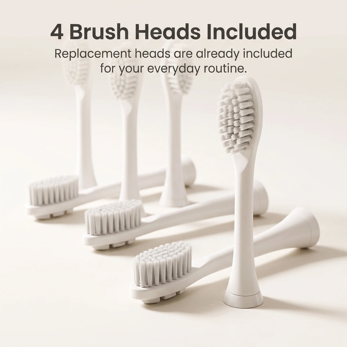 Electric Toothbrush Multi-Mode Sonic 4 Brush Heads Travel-Friendly