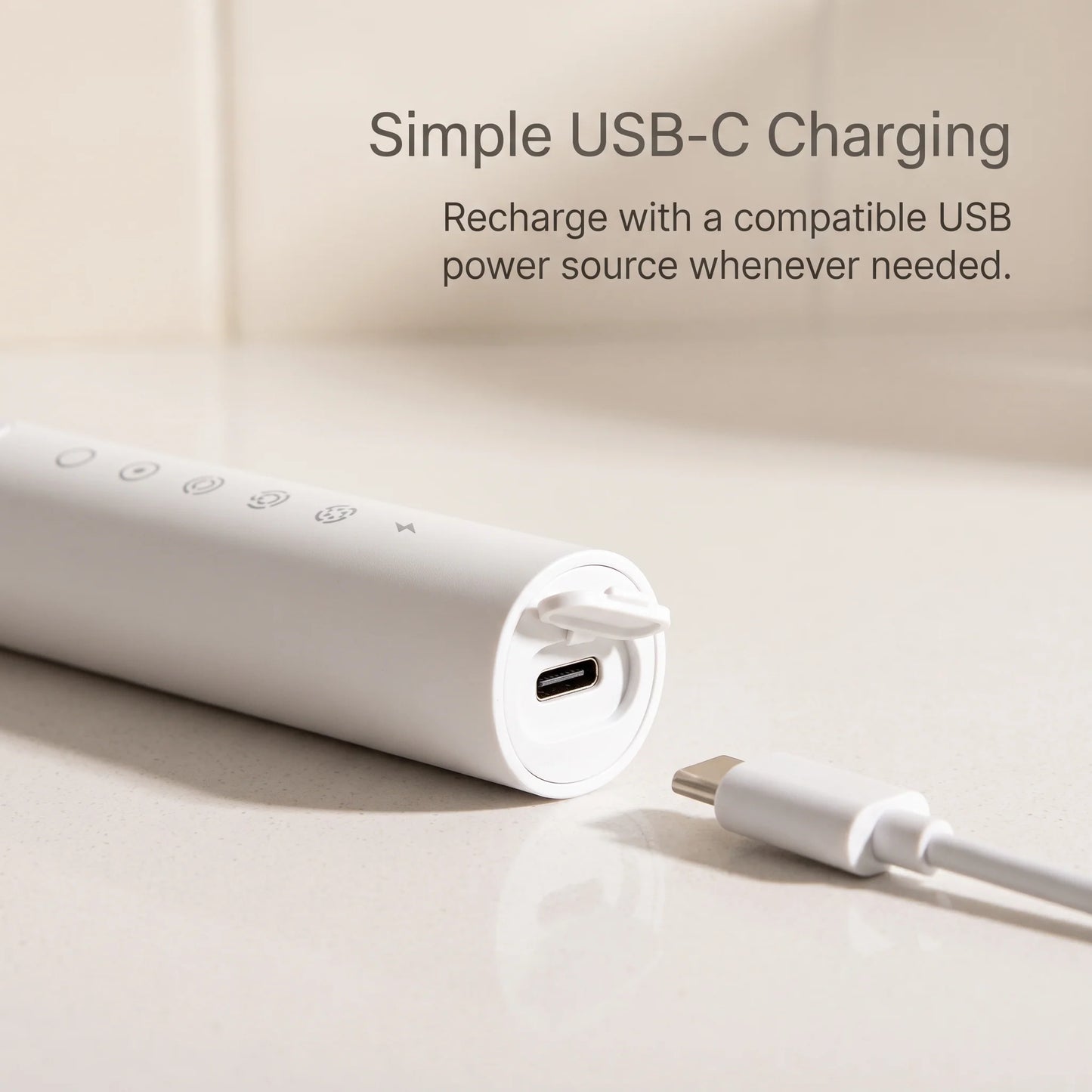 Electric Toothbrush Multi-Mode Sonic 4 Brush Heads Travel-Friendly