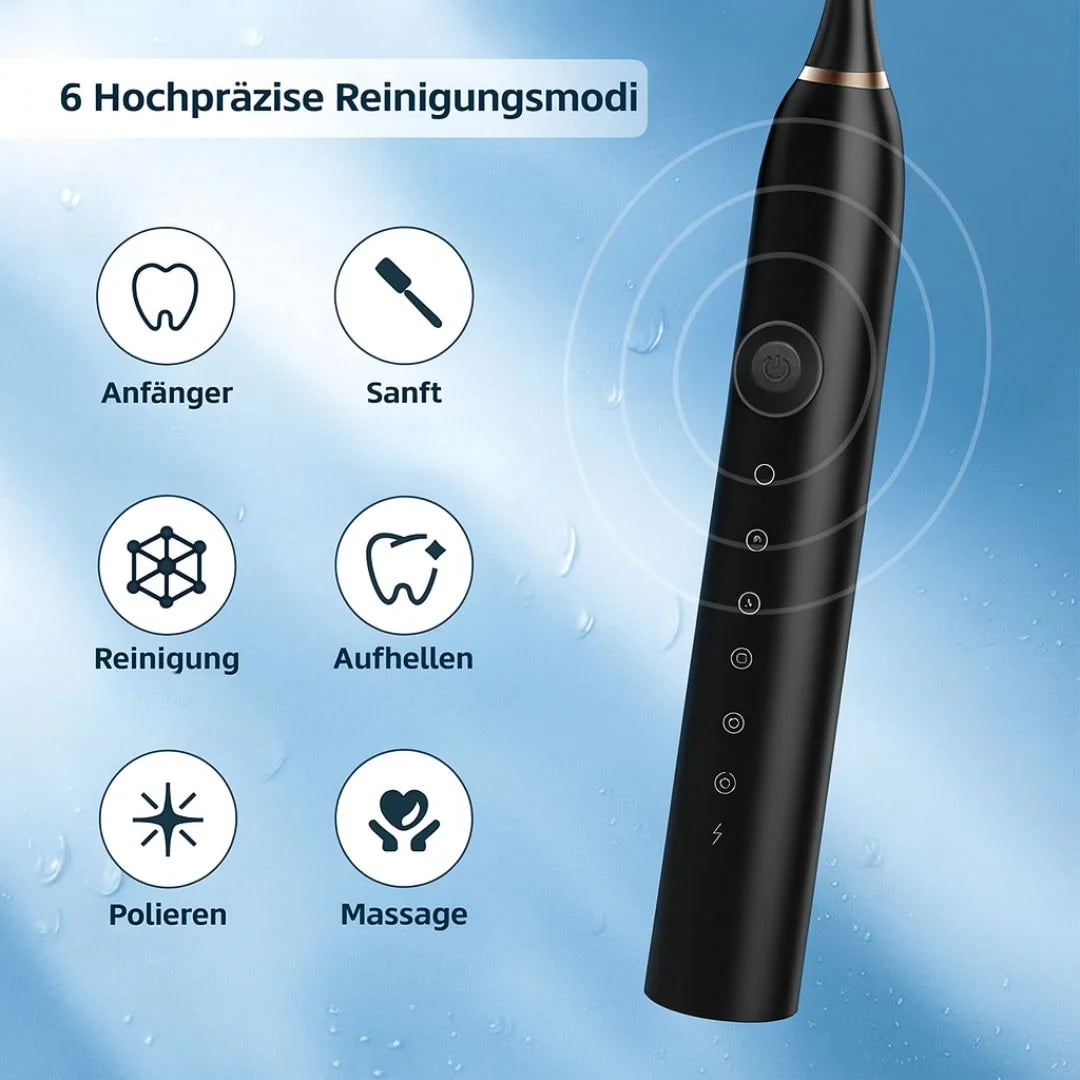 Electric Toothbrush Rechargeable Sonic 6 Modes Wireless Charging
