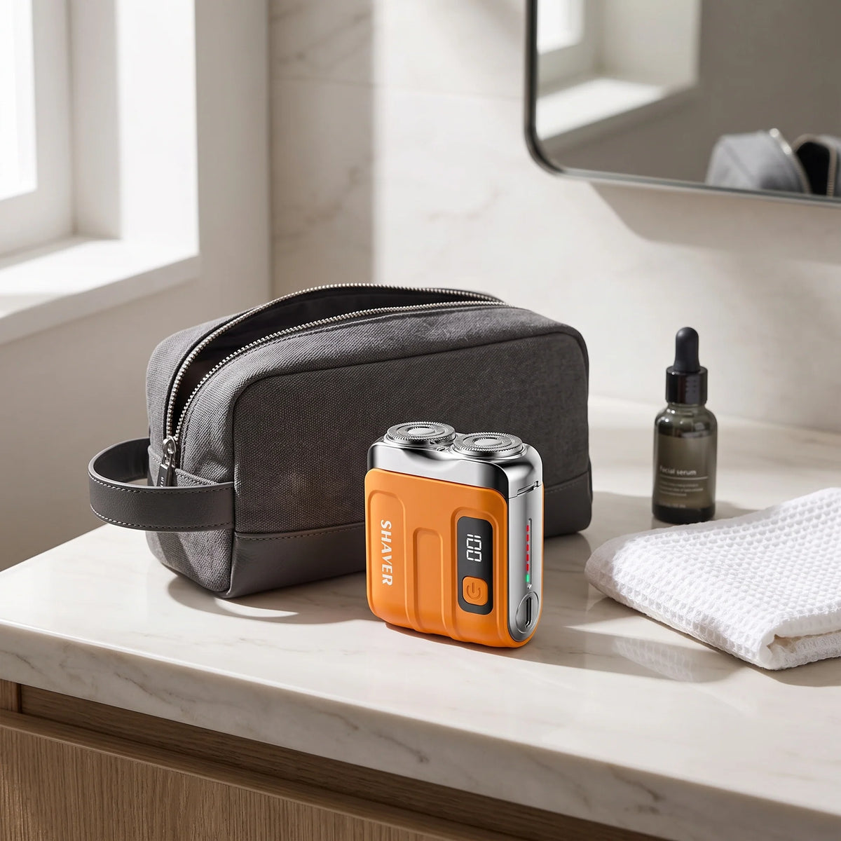 Electric Travel Shaver Twin Blade Rechargeable