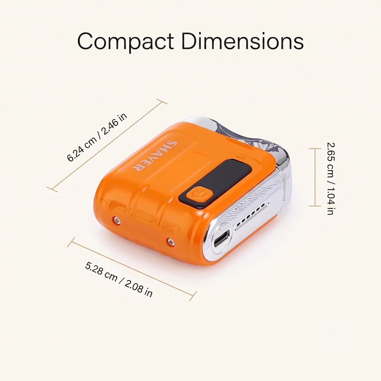Electric Travel Shaver Twin Blade Rechargeable
