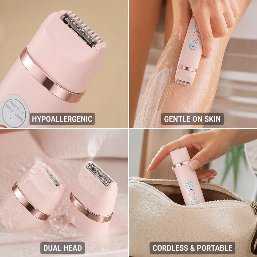 Electric Trimmer 2-In-1 Dual-Head Hypoallergenic ABS