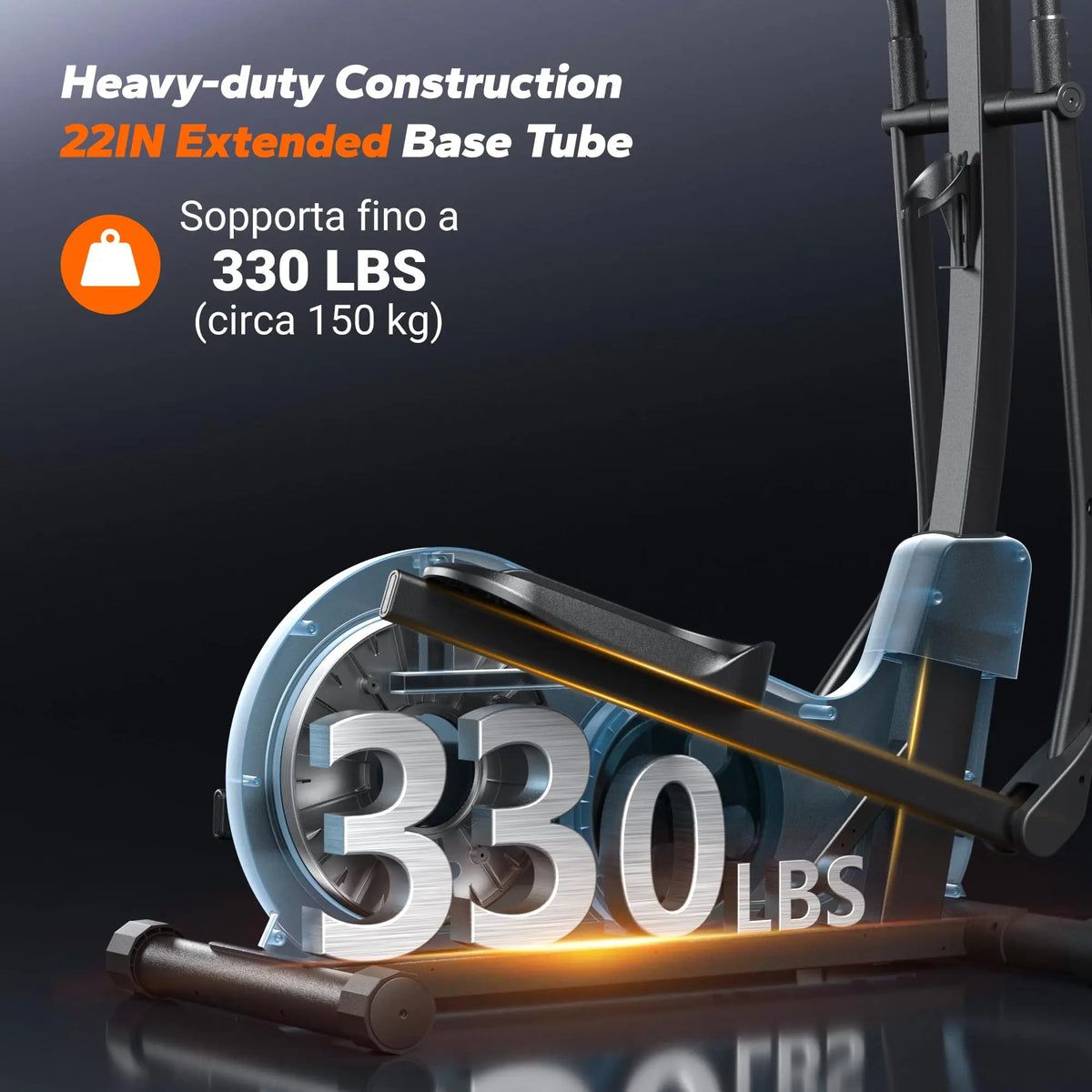 Elliptical Trainer 18.5-Inch Stride Ultra-Quiet Magnetic Resistance