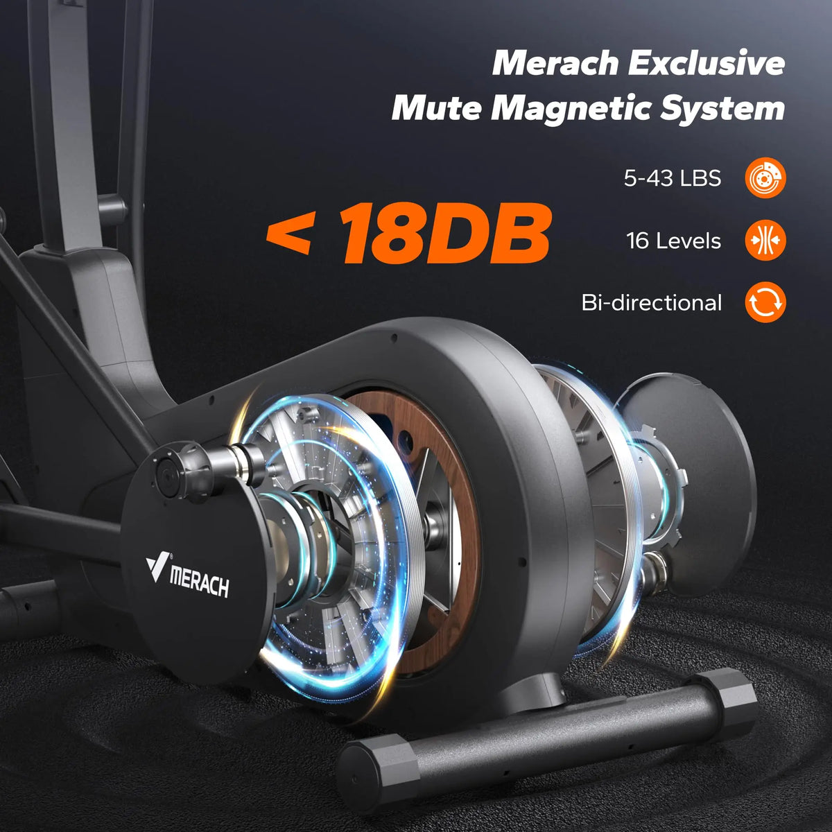 Elliptical Trainer 18.5-Inch Stride Ultra-Quiet Magnetic Resistance