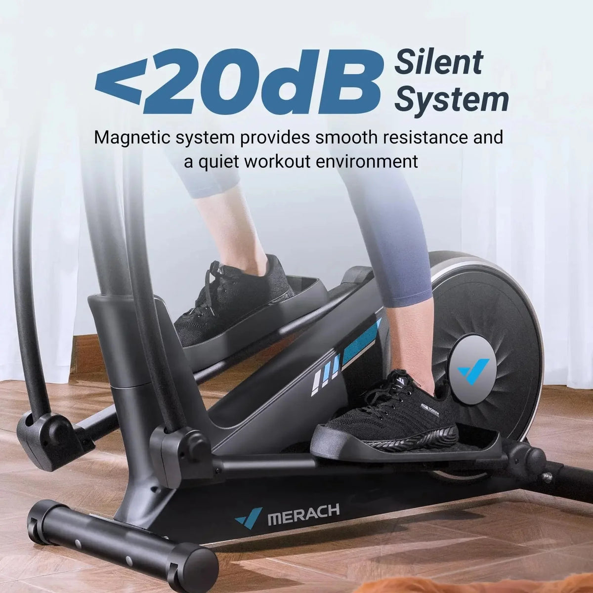 Elliptical Whisper-Quiet Magnetic Resistance 15.5-Inch Stride