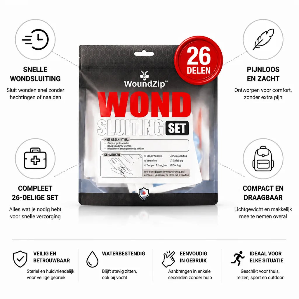 Emergency Wound Closure Kit Painless & Portable 26 Piece