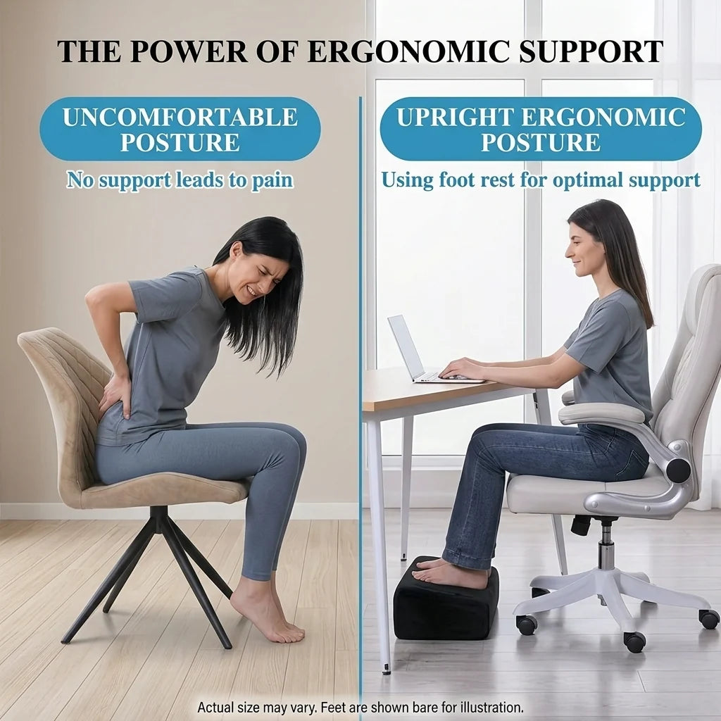 Ergonomic Foot Rest 3-Level Adjustable Posture Support