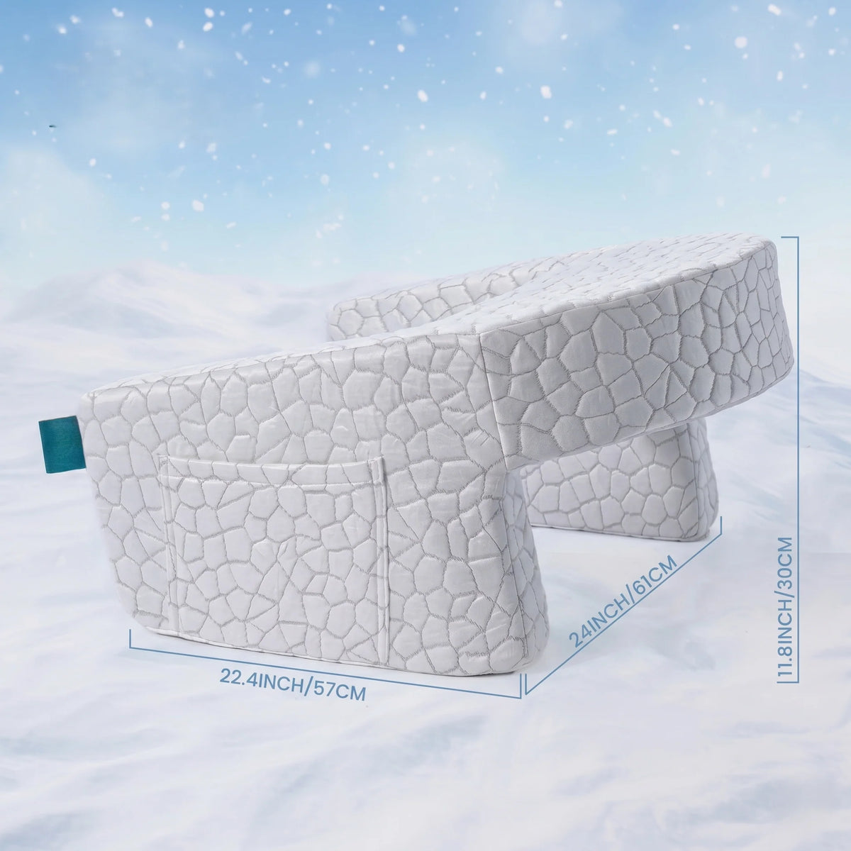 Ergonomic Reading & Laptop Support Cushion Side Pockets Fits Most Laps