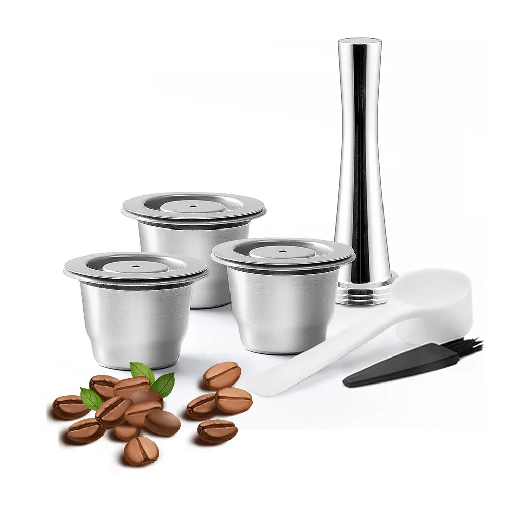 Espresso Capsules Stainless Steel Crema Set of 3