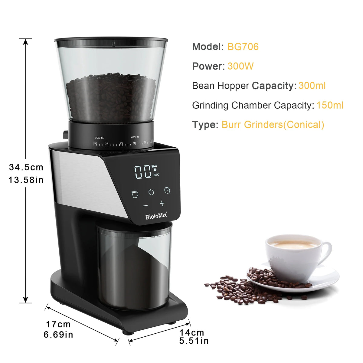 Espresso Machine 20-Bar Extraction Steam Frother Removable Base