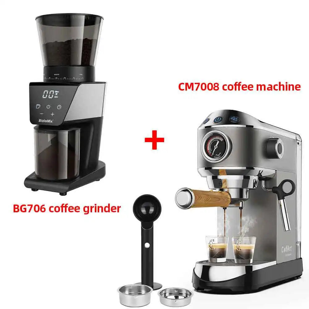 Espresso Machine 20-Bar Extraction Steam Frother Removable Base