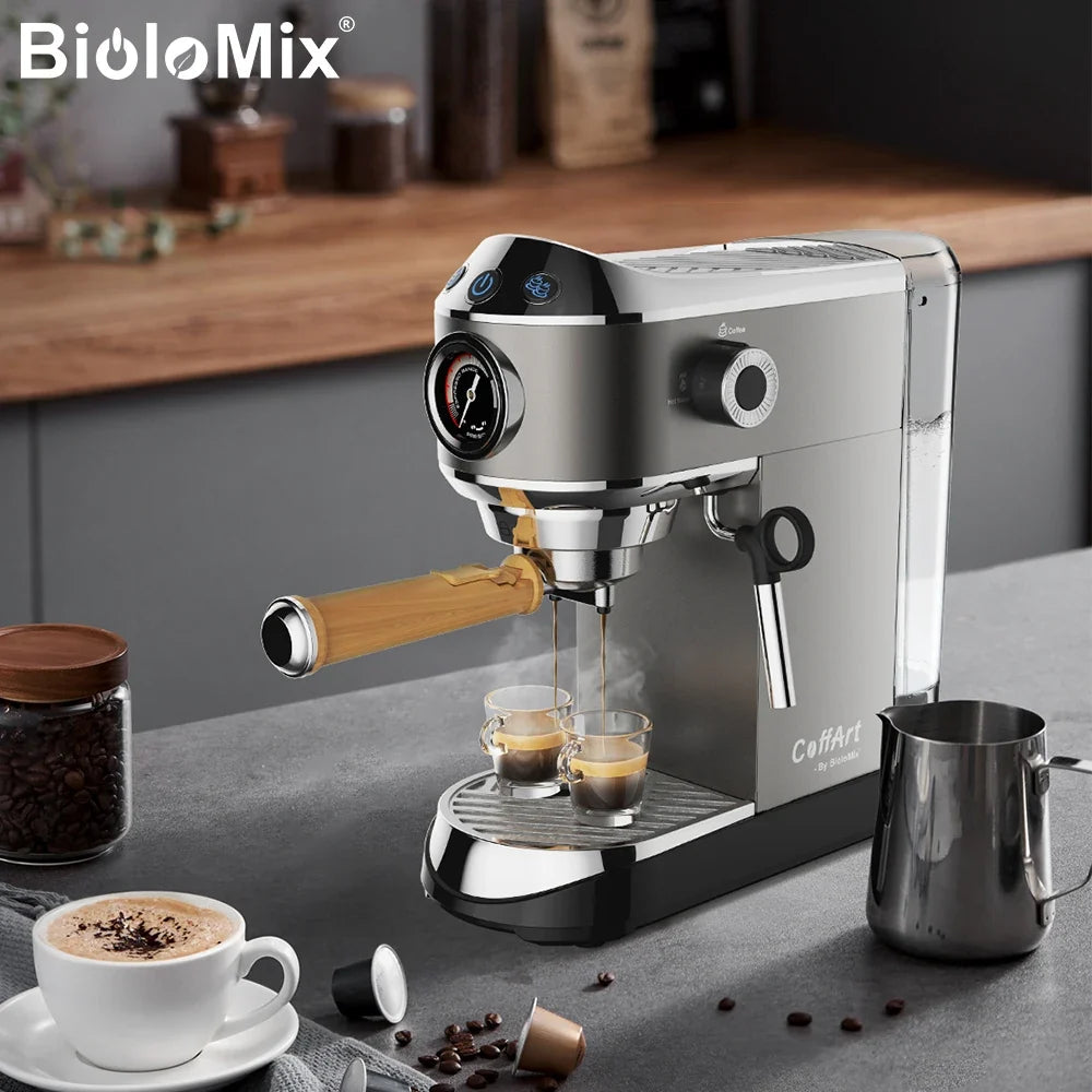Espresso Machine 20-Bar Extraction Steam Frother Removable Base