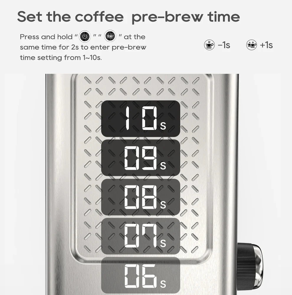 Espresso Machine 20-Bar Pump & Steam Wand