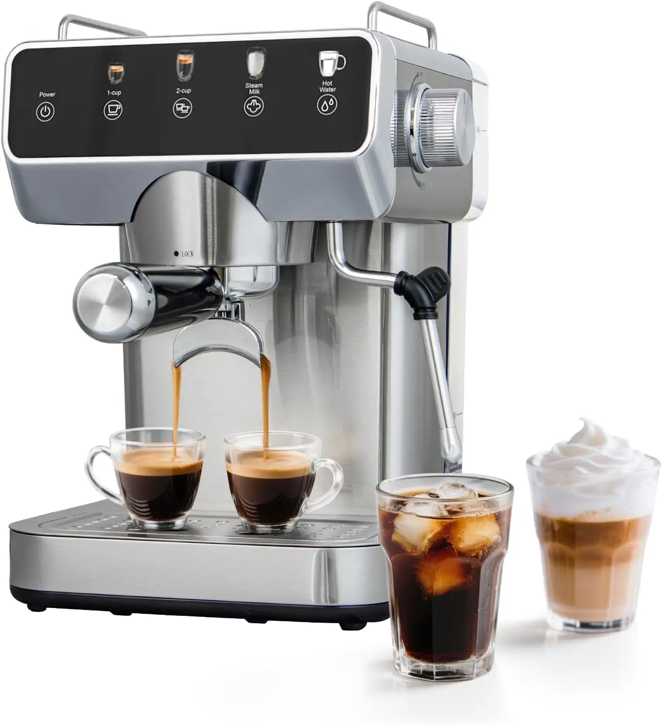 Espresso Machine 20-Bar Steam Wand 51oz Tank