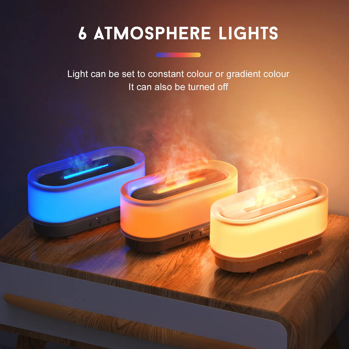 Essential Oil Diffuser Flame-Effect LED & Ultrasonic Mist