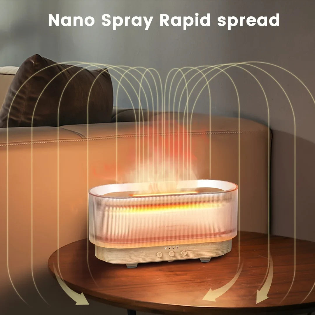 Essential Oil Diffuser Flame-Effect LED & Ultrasonic Mist