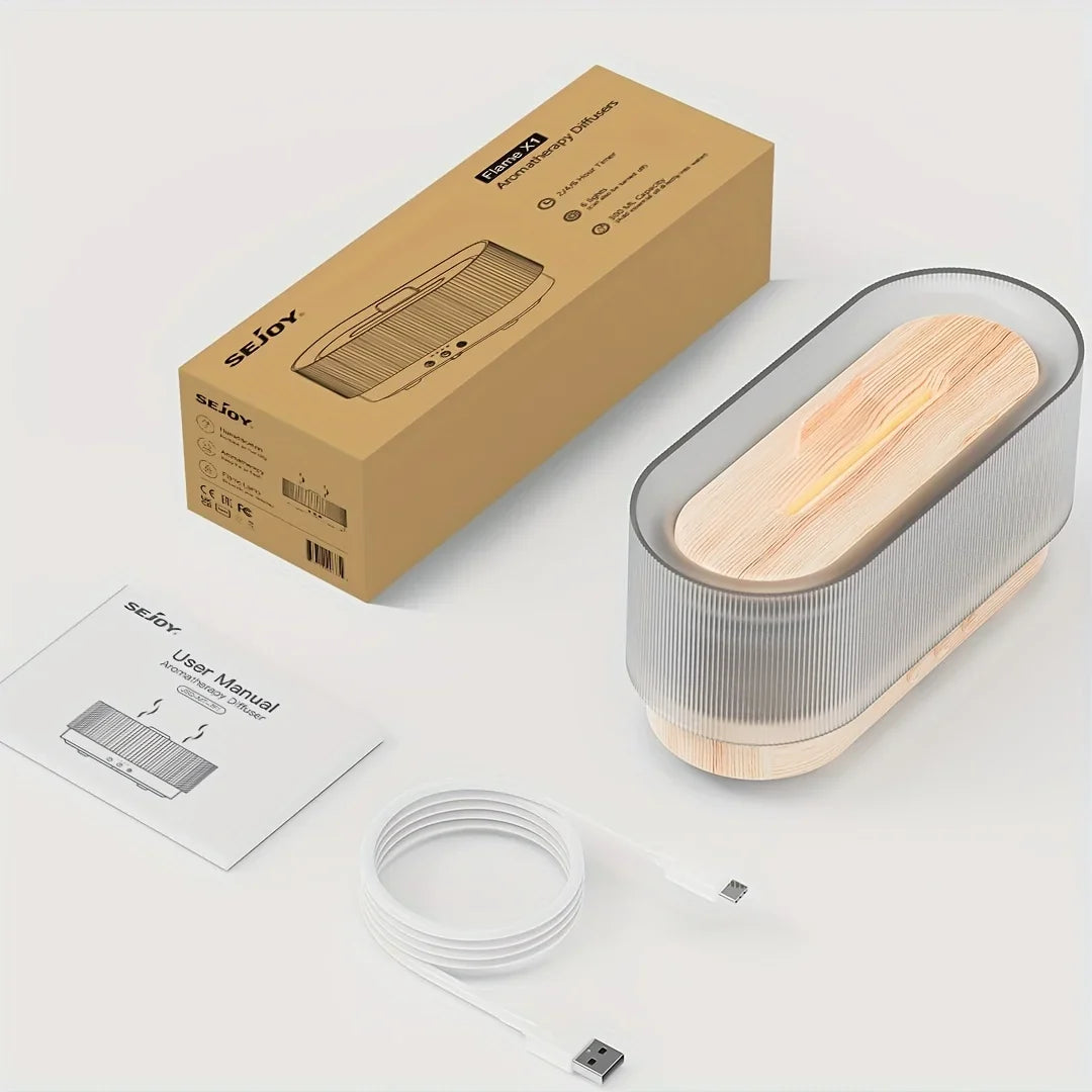 Essential Oil Diffuser Flame-Effect LED & Ultrasonic Mist