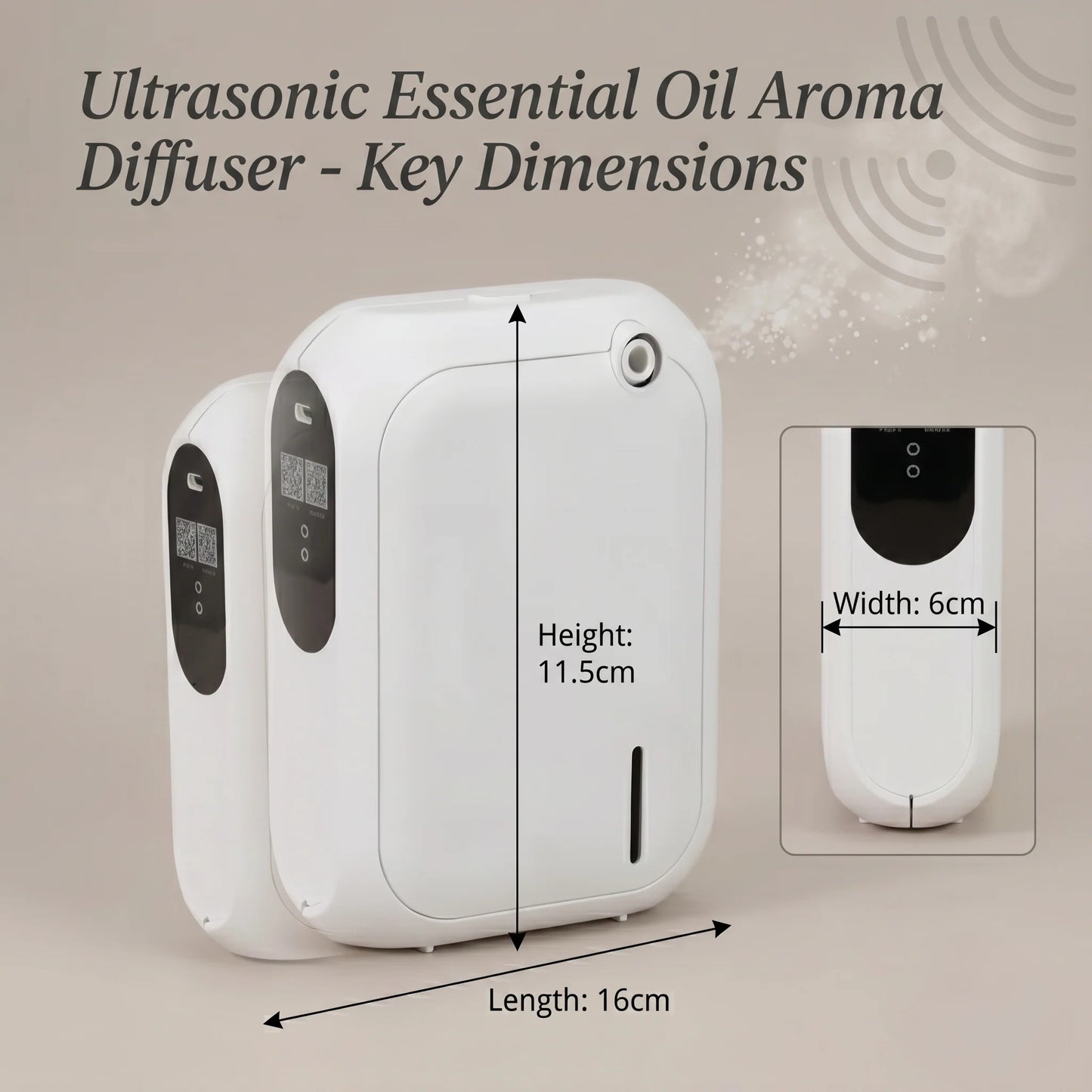 Essential Oil Diffuser Ultrasonic & Silent Multiple Colors
