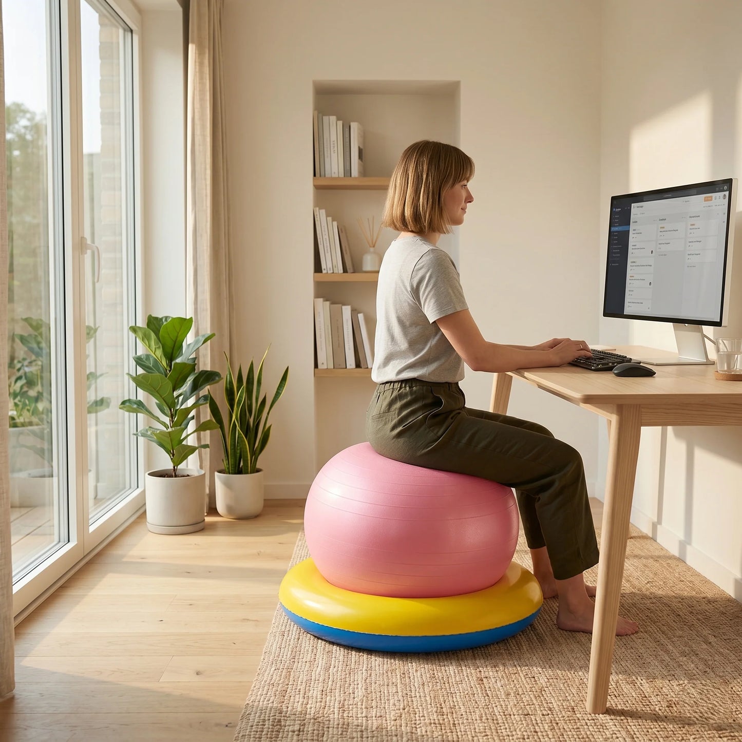Exercise Ball Stability Ring Non-Slip Fits Small & Large